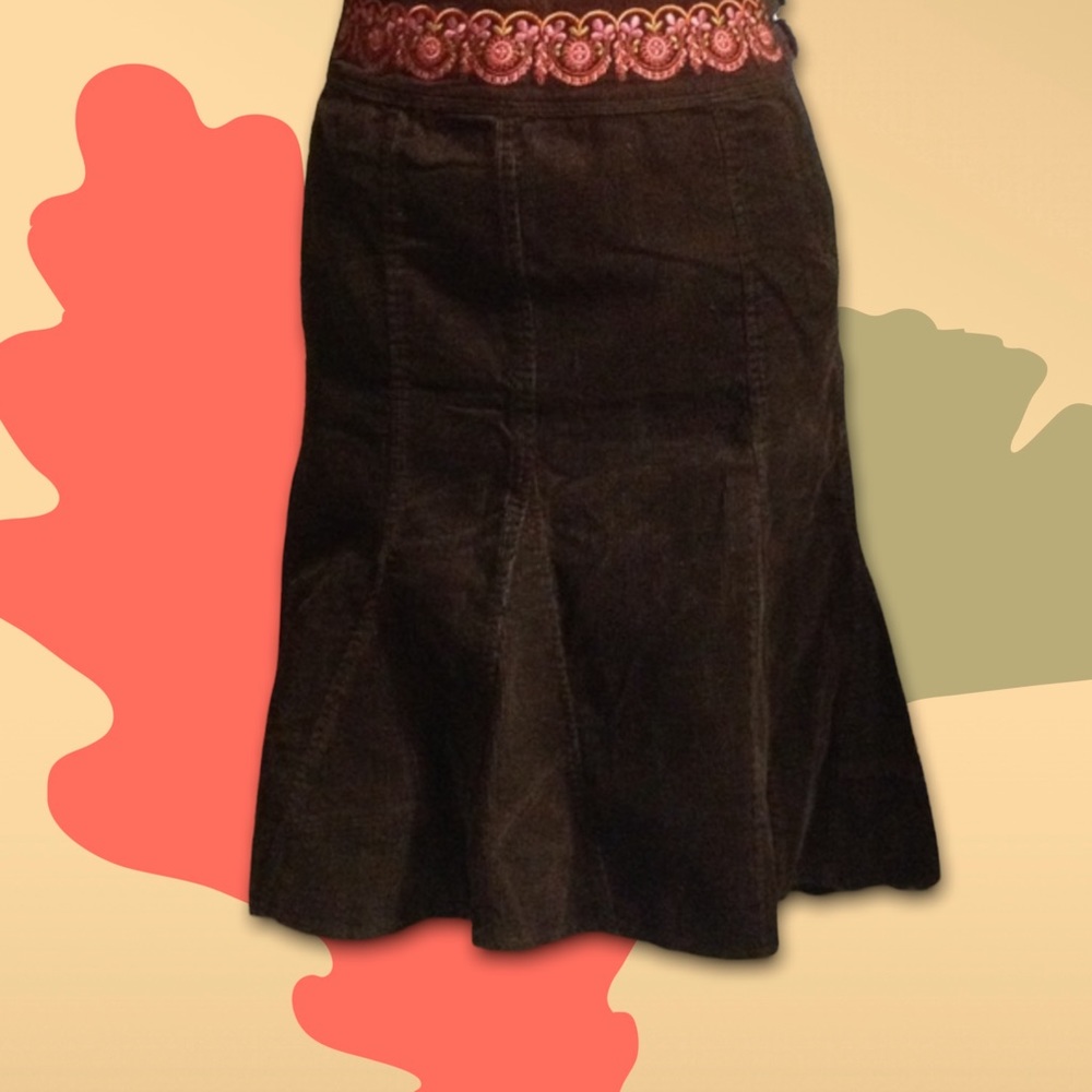 COPY - Promod embroided corduroy skirt